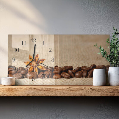 Orologio rettangolare chicchi di caffè