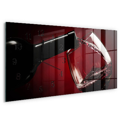 Orologio rettangolare Bicchiere da vino