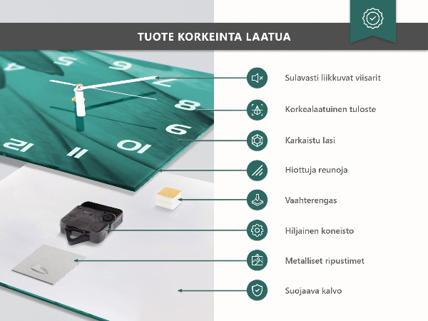 Orologio rettangolare Frutti di bosco
