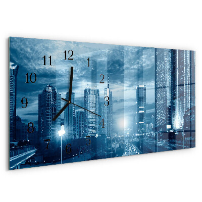 Orologio rettangolare Città di notte