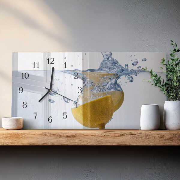 Orologio rettangolare Limone in acqua