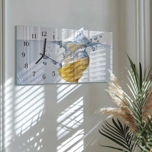 Orologio rettangolare Limone in acqua