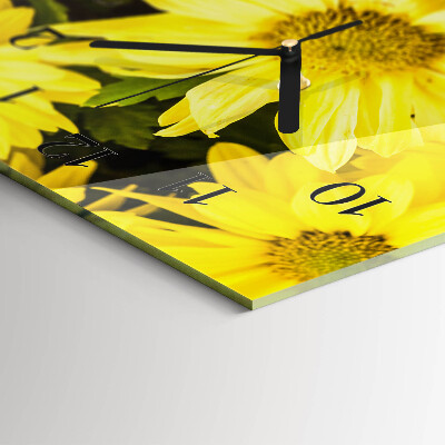 Orologio rettangolare Fiori gialli