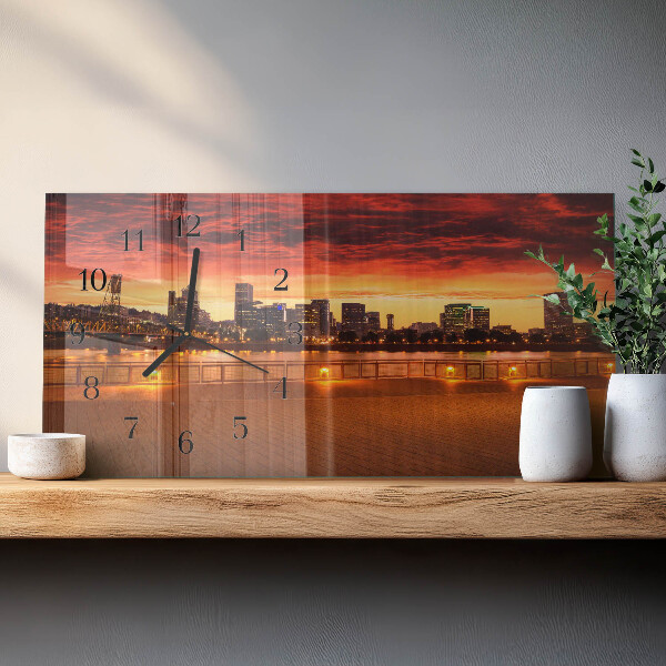 Orologio rettangolare Tramonto