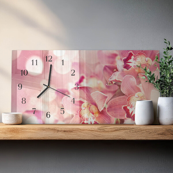 Orologio rettangolare Orchidee