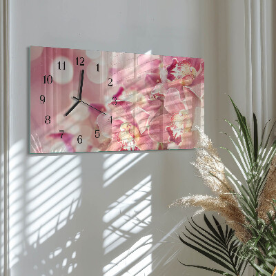 Orologio rettangolare Orchidee