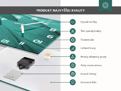 Orologio rettangolare Marmo nero