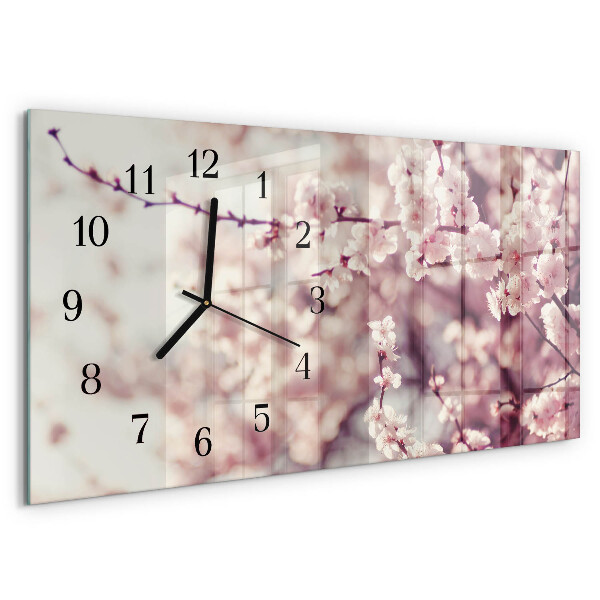 Orologio rettangolare fiori di ciliegio