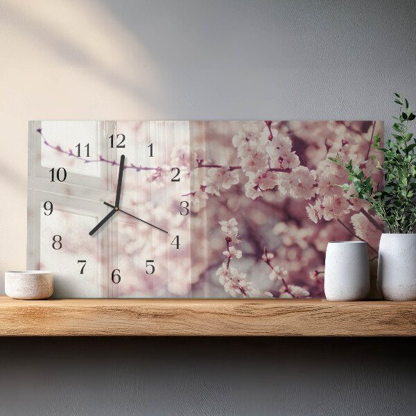 Orologio rettangolare fiori di ciliegio