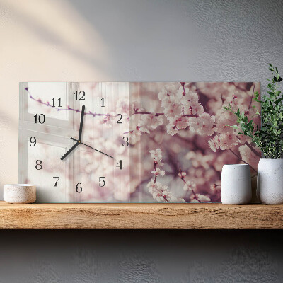Orologio rettangolare fiori di ciliegio