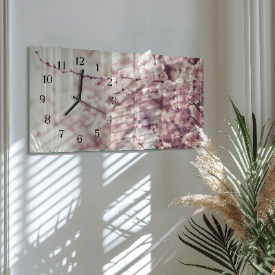 Orologio rettangolare fiori di ciliegio