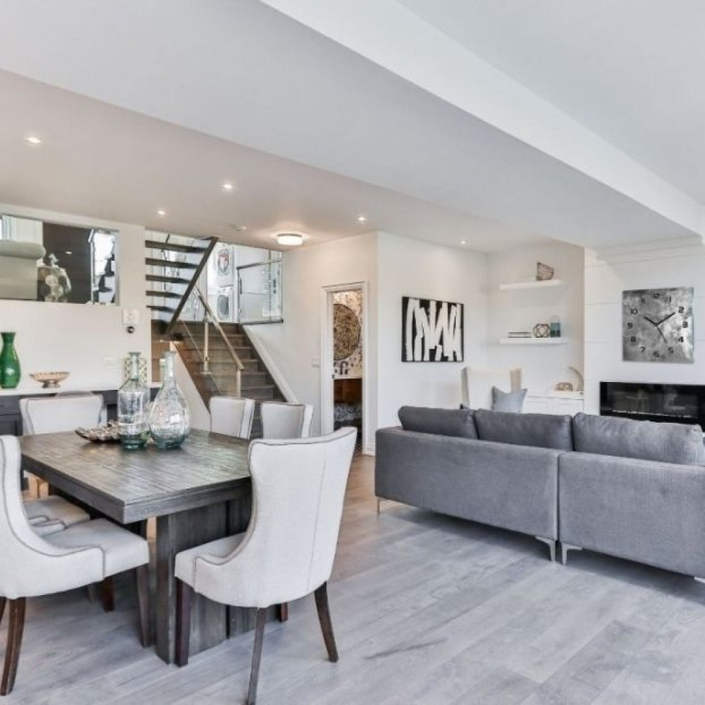 soggiorno alla moda con cucina