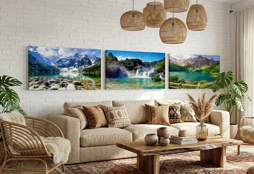 Galleria a parete nel soggiorno: come combinare quadri con motivi diversi in un insieme coerente?