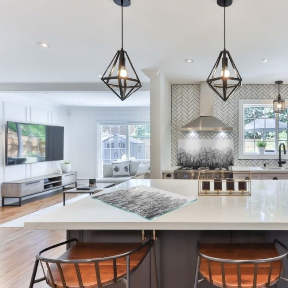 soggiorno moderno con cucina