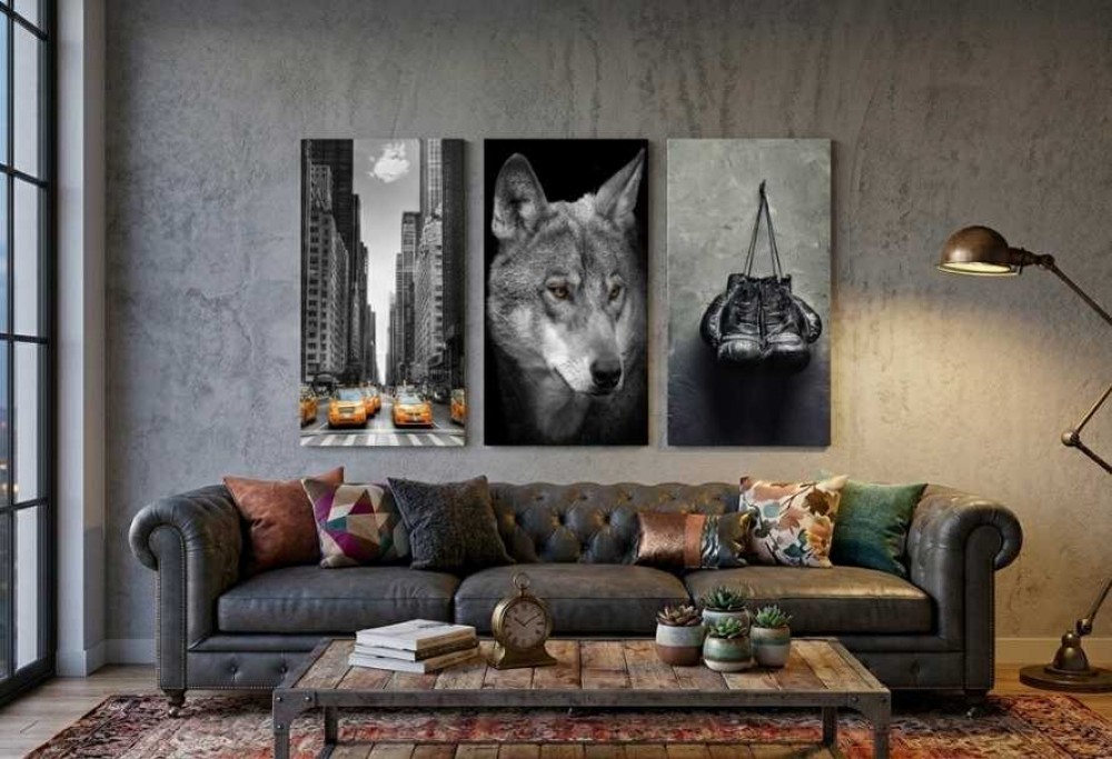 galleria di foto nel soggiorno